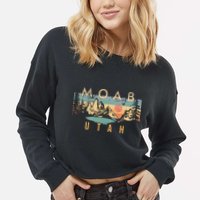 Moab Utah Cropped Pullover Crew