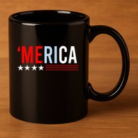 Merica Usa 11oz C Handle Ceramic Mug