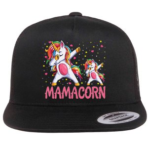 Mamacorn Unicorn Mom Baby Funny Mother's Day For Women Flat Bill Trucker Hat