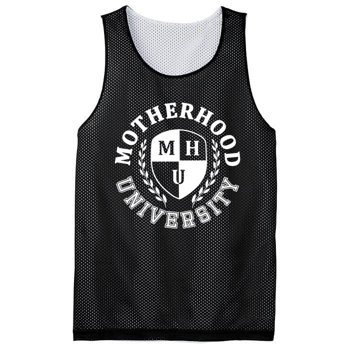 Motherhood University Mother Humor Motherhood Funny Mom Mesh Reversible Basketball Jersey Tank