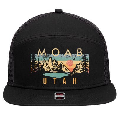 Moab Utah 7 Panel Mesh Trucker Snapback Hat