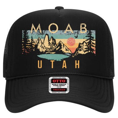 Moab Utah High Crown Mesh Back Trucker Hat