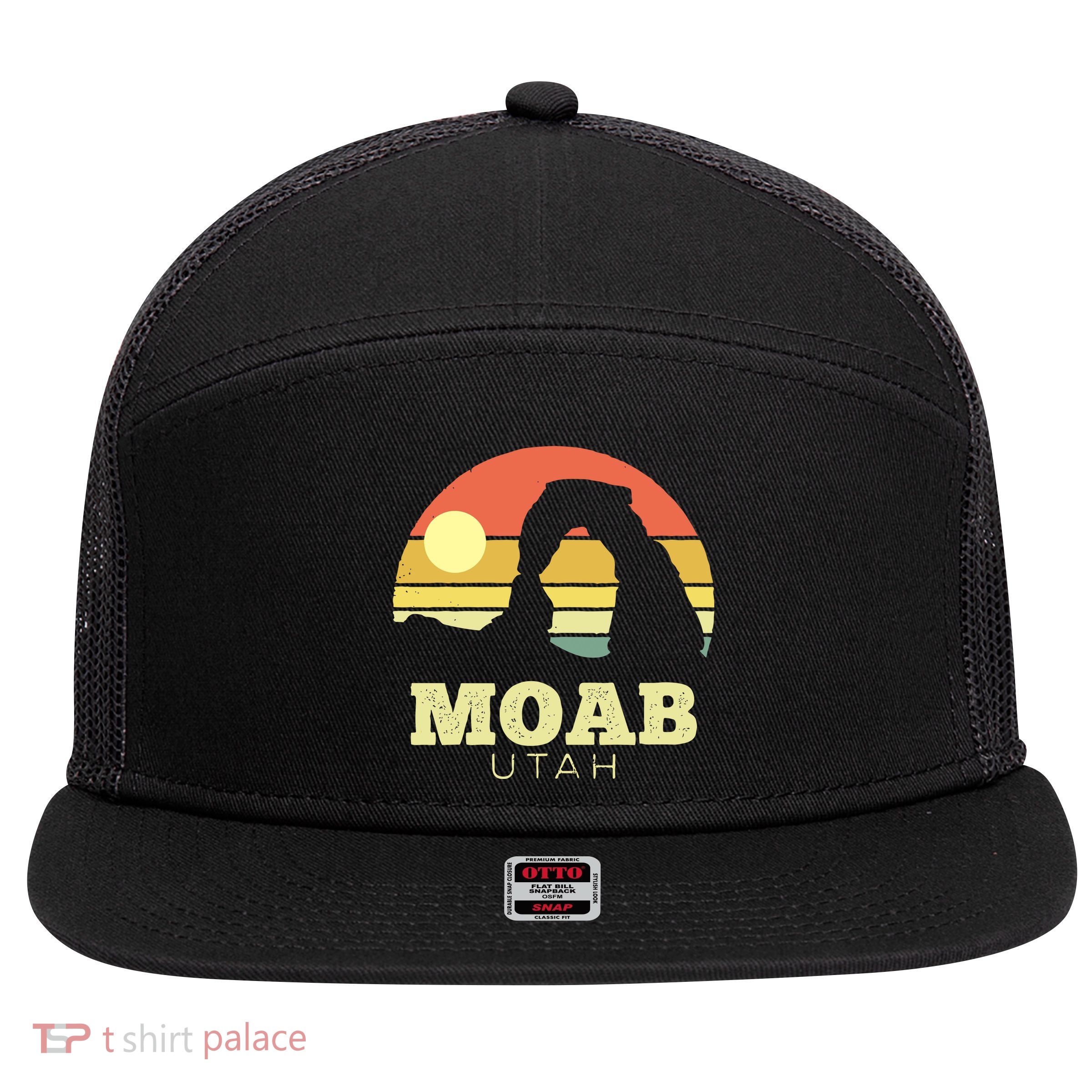 Moab Utah 7 Panel Mesh Trucker Snapback Hat