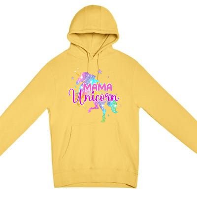 Mama Unicorn Mythical Animal Fantasy Creature Magical Premium Pullover Hoodie