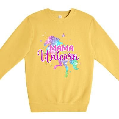 Mama Unicorn Mythical Animal Fantasy Creature Magical Premium Crewneck Sweatshirt