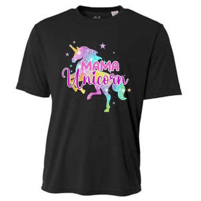 Mama Unicorn Mythical Animal Fantasy Creature Magical Cooling Performance Crew T-Shirt