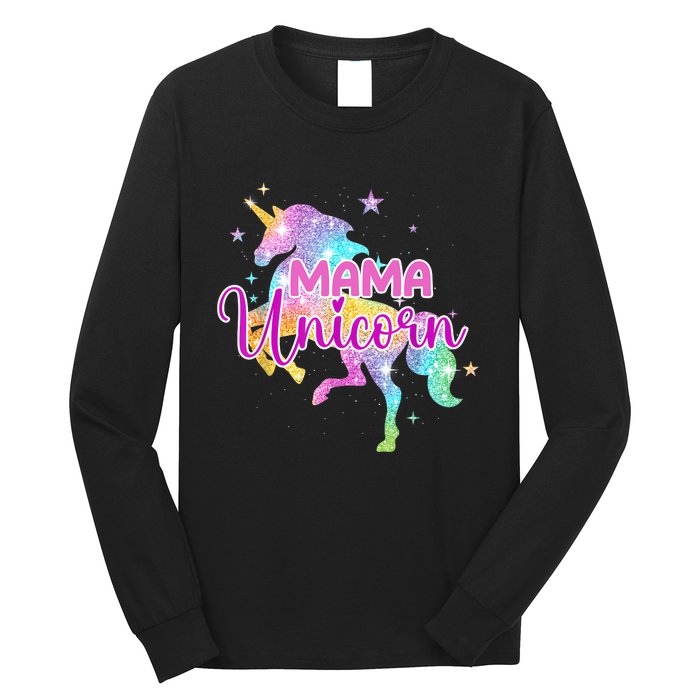 Mama Unicorn Mythical Animal Fantasy Creature Magical Long Sleeve Shirt