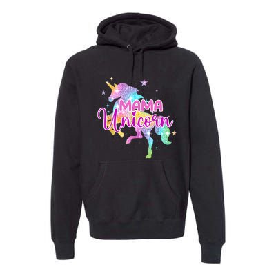 Mama Unicorn Mythical Animal Fantasy Creature Magical Premium Hoodie