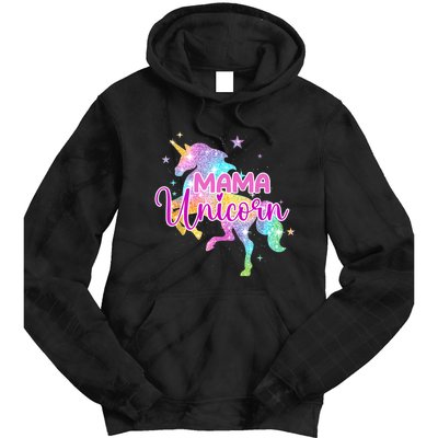 Mama Unicorn Mythical Animal Fantasy Creature Magical Tie Dye Hoodie