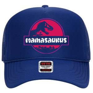 Mamasaurus Unique Mother Dinosaur Trex Dino Mom Gift Cute Gift High Crown Mesh Back Trucker Hat