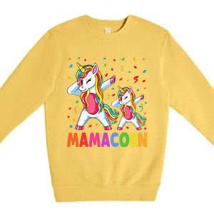 Mamacorn Unicorn Mom Baby Funny Mother's Day For Women Premium Crewneck Sweatshirt