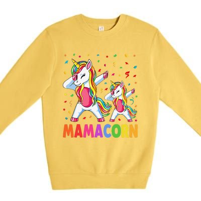 Mamacorn Unicorn Mom Baby Funny Mother's Day For Women Premium Crewneck Sweatshirt