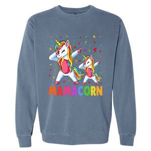 Mamacorn Unicorn Mom Baby Funny Mother's Day For Women Garment-Dyed Sweatshirt