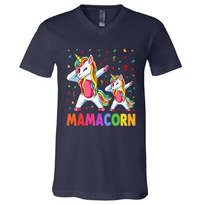 Mamacorn Unicorn Mom Baby Funny Mother's Day For Women V-Neck T-Shirt