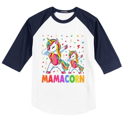 Mamacorn Unicorn Mom Baby Funny Mother's Day For Women Baseball Sleeve Shirt