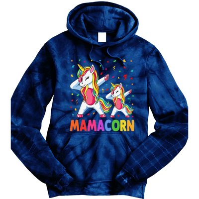 Mamacorn Unicorn Mom Baby Funny Mother's Day For Women Tie Dye Hoodie