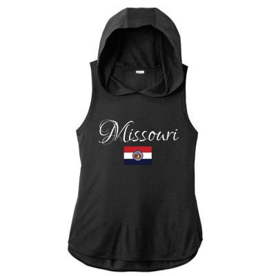 Missouri Usa Ladies PosiCharge Tri-Blend Wicking Draft Hoodie Tank