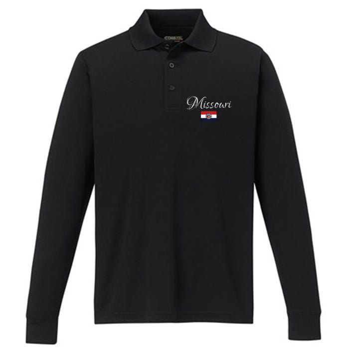 Missouri Usa Performance Long Sleeve Polo