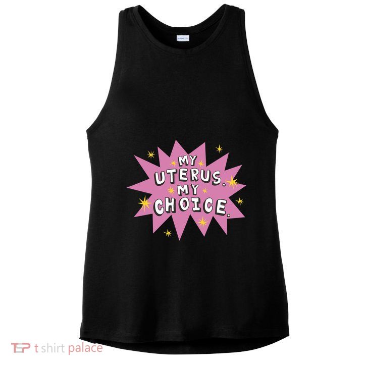 My Uterus My Choice Star Ladies PosiCharge Tri-Blend Wicking Tank