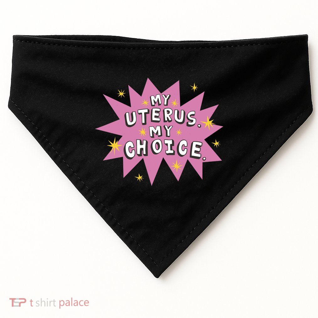 My Uterus My Choice Star USA-Made Doggie Bandana
