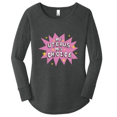 My Uterus My Choice Star Women's Perfect Tri Tunic Long Sleeve Shirt