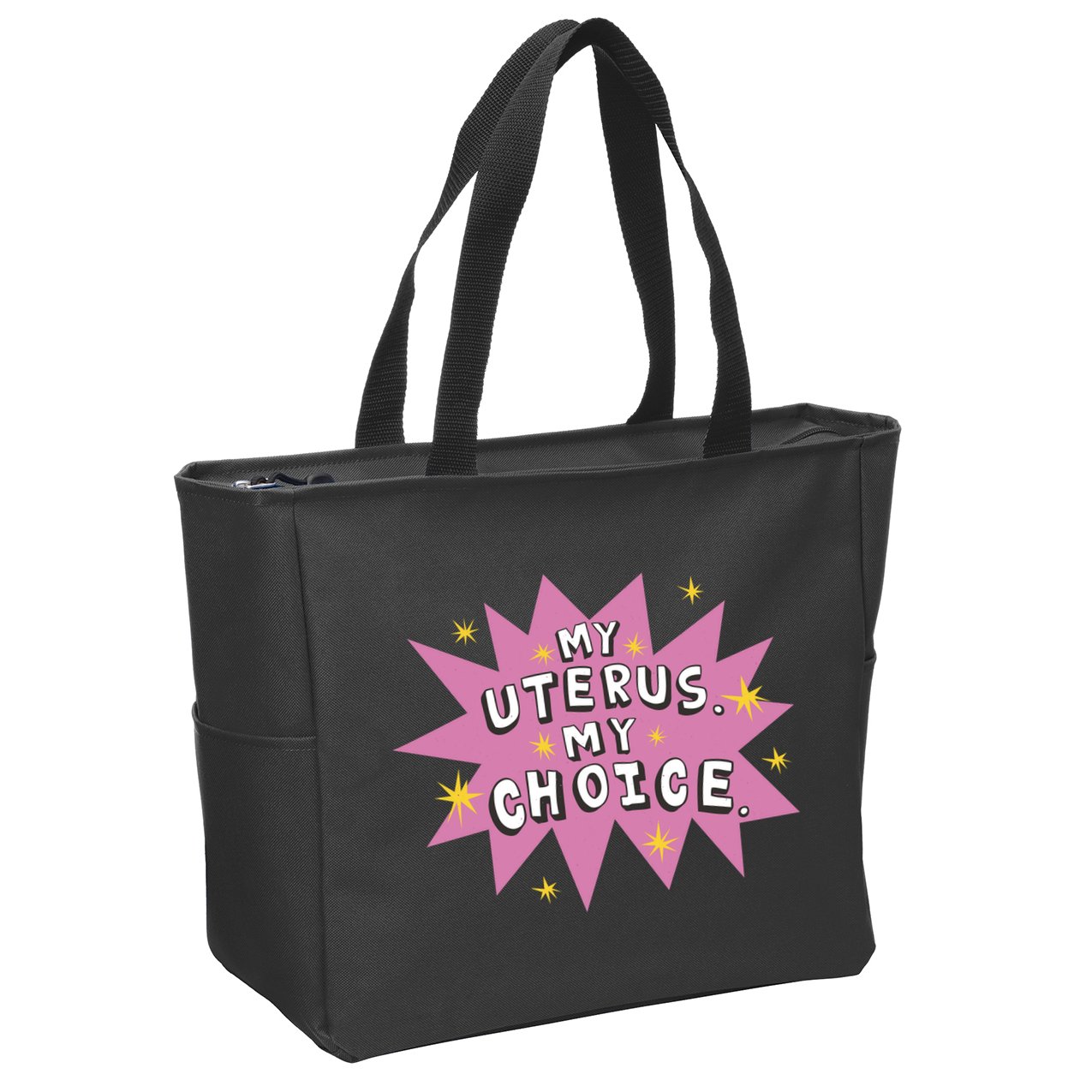 My Uterus My Choice Star Zip Tote Bag