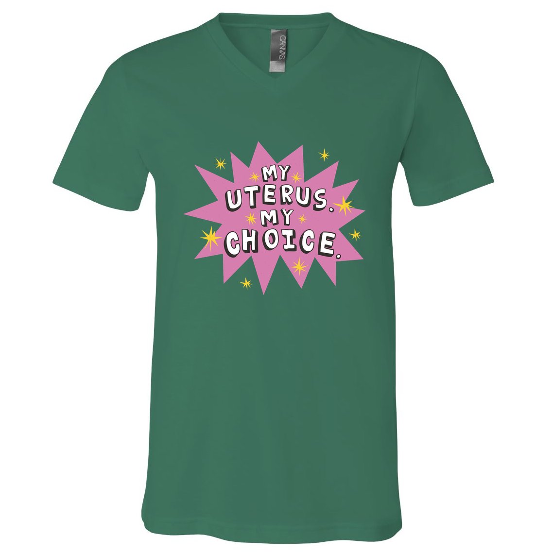 My Uterus My Choice Star V-Neck T-Shirt