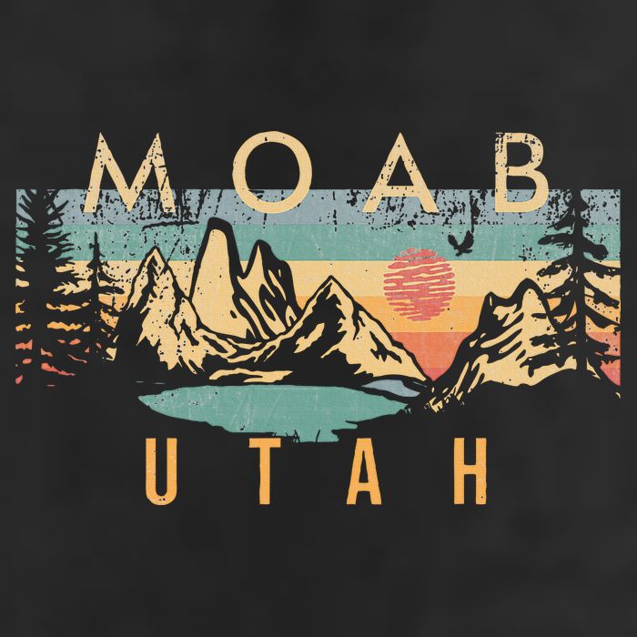 Moab Utah 7 Panel Mesh Trucker Snapback Hat