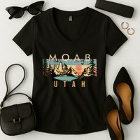 Moab Utah Women's V-Neck T-Shirt