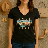 Moab Utah Women's V-Neck T-Shirt