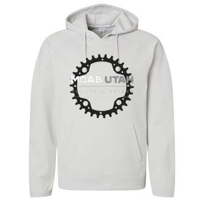 Moab Utah Mountain Biking Performance Fleece Hoodie