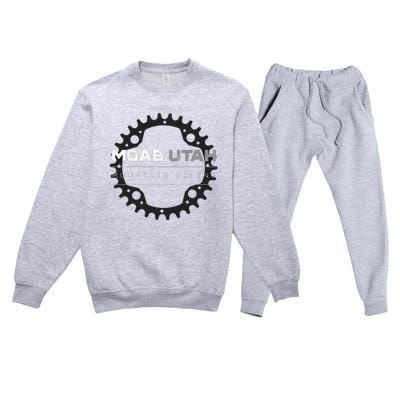 Moab Utah Mountain Biking Premium Crewneck Sweatsuit Set