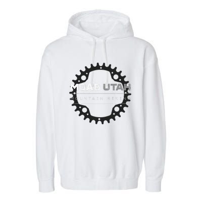 Moab Utah Mountain Biking Garment-Dyed Fleece Hoodie