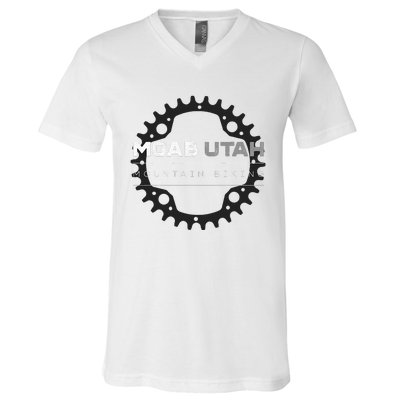 Moab Utah Mountain Biking V-Neck T-Shirt