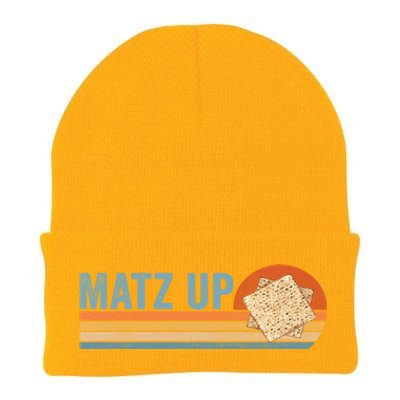 Matz Up Matzo Slang Wassup What's Up Wuzzup Funny Passover Gift Knit Cap Winter Beanie