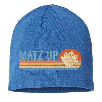 Matz Up Matzo Slang Wassup What's Up Wuzzup Funny Passover Gift Sustainable Beanie