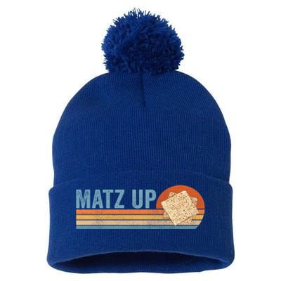 Matz Up Matzo Slang Wassup What's Up Wuzzup Funny Passover Gift Pom Pom 12in Knit Beanie