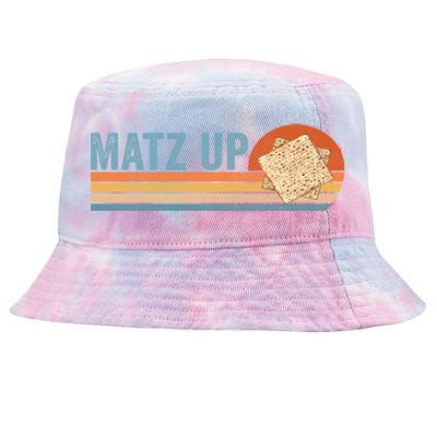 Matz Up Matzo Slang Wassup What's Up Wuzzup Funny Passover Gift Tie-Dyed Bucket Hat