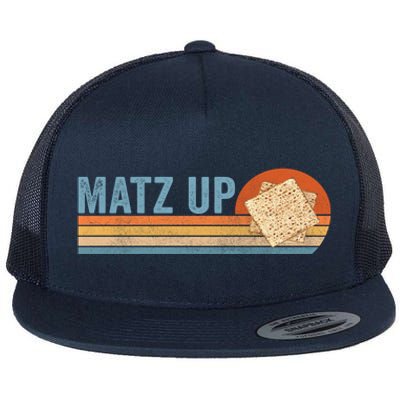 Matz Up Matzo Slang Wassup What's Up Wuzzup Funny Passover Gift Flat Bill Trucker Hat