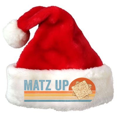 Matz Up Matzo Slang Wassup What's Up Wuzzup Funny Passover Gift Premium Christmas Santa Hat