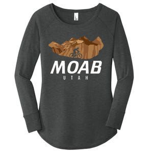 Moab Utah Mountain Biking Women's Perfect Tri Tunic Long Sleeve Shirt