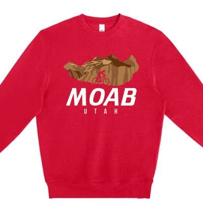 Moab Utah Mountain Biking Premium Crewneck Sweatshirt