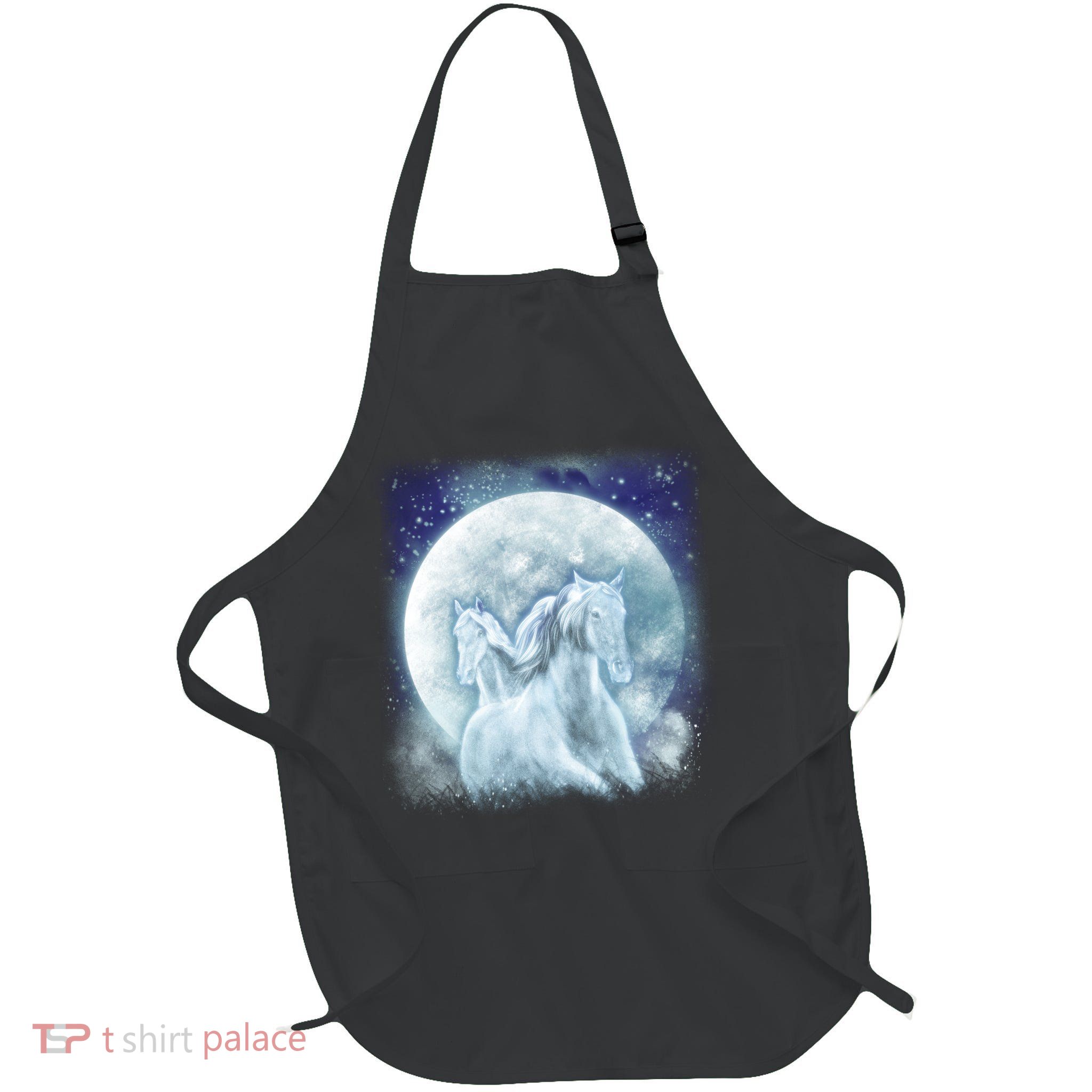 Mystic Unicorn Moon Full-Length Apron With Pockets