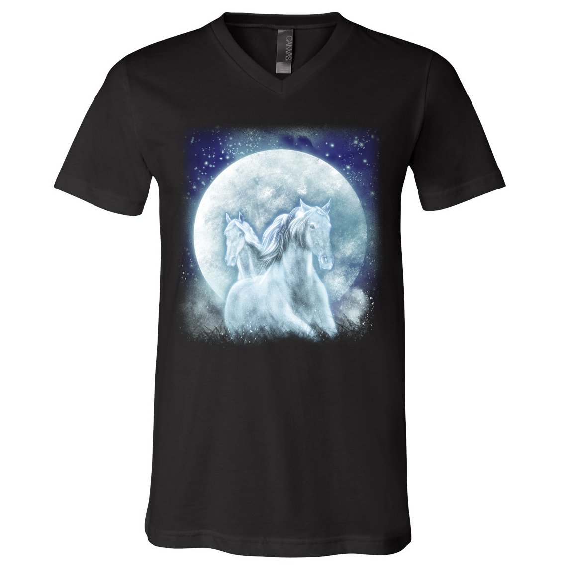 Mystic Unicorn Moon V-Neck T-Shirt