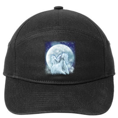Mystic Unicorn Moon 7-Panel Snapback Hat