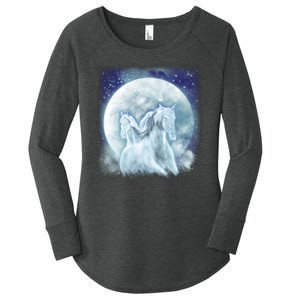 Mystic Unicorn Moon Women's Perfect Tri Tunic Long Sleeve Shirt