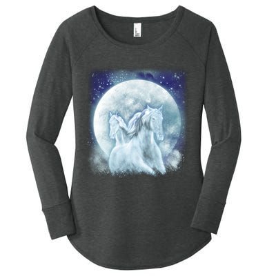 Mystic Unicorn Moon Women's Perfect Tri Tunic Long Sleeve Shirt
