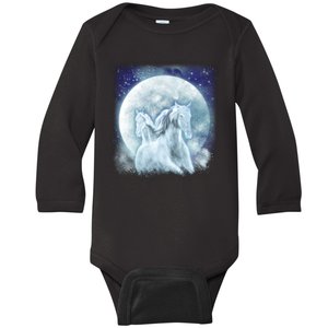 Mystic Unicorn Moon Baby Long Sleeve Bodysuit