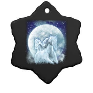 Mystic Unicorn Moon Ceramic Star Ornament