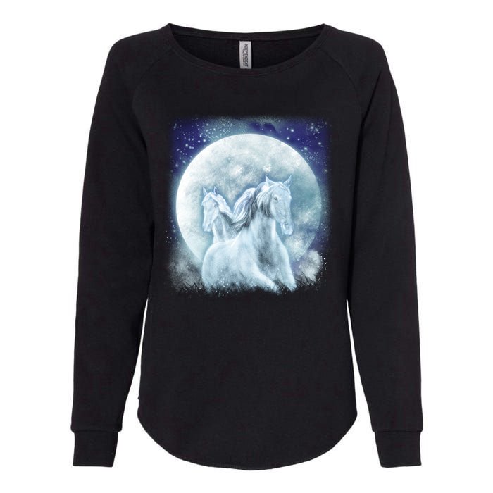 Mystic Unicorn Moon Womens California Wash Sweatshirt